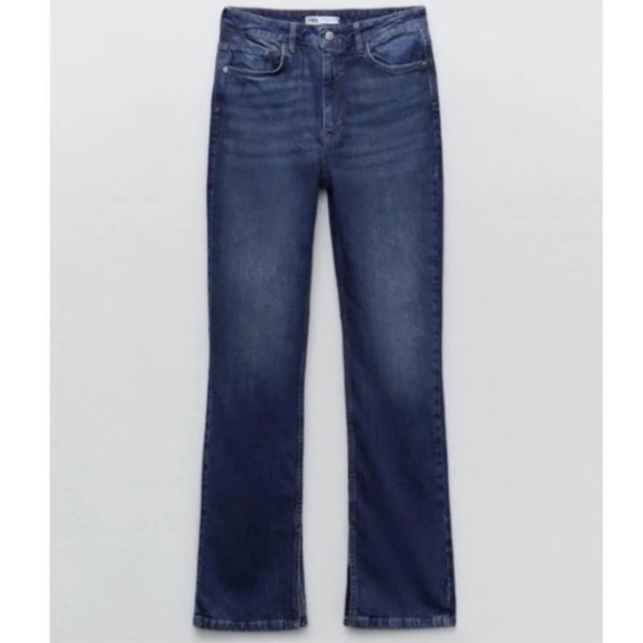 ZARA Split Slim Full Length Jeans Blogger Insta Favorite - Picture 3 of 12